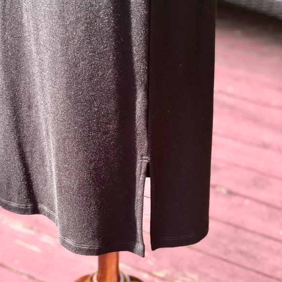 Athleta Crossback Black Sweatshirt Dress Sz M - Picture 3 of 7